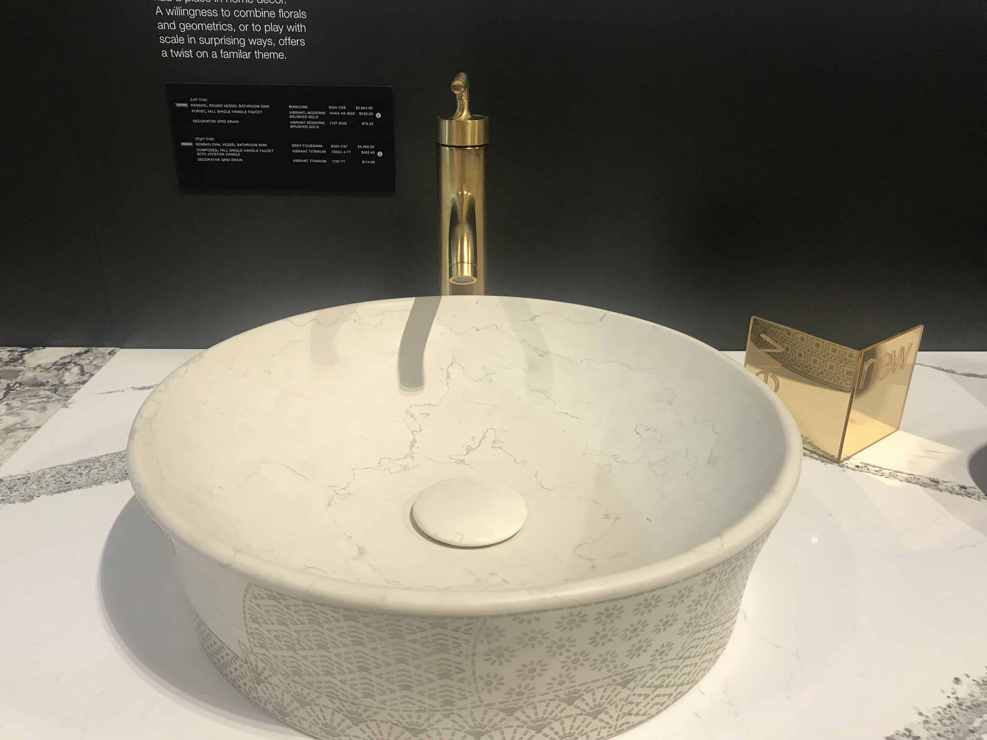etched patterned sinks by Kohler