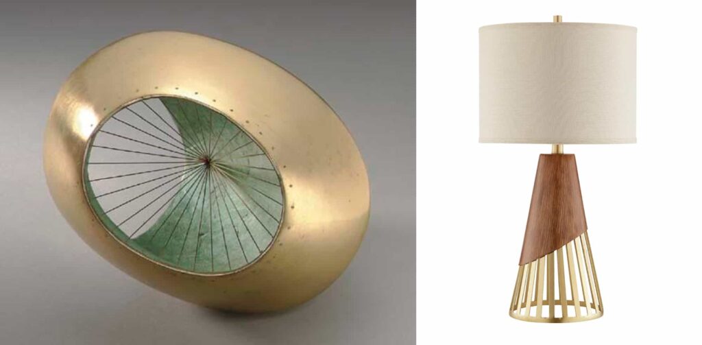 Barbara Hepworth - "Sculpture with Colour and Strings"; Jasper Table Lamp for J. Alexander