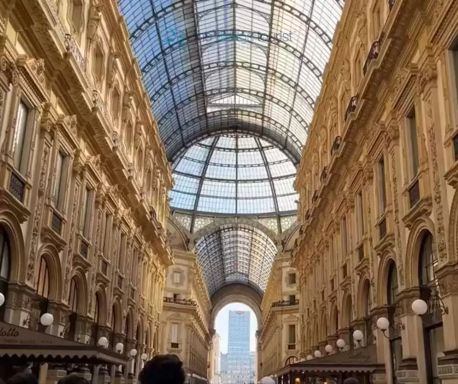 Famouse Galleria Vittorio Emanuele II glass ceiling